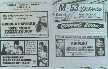 M-53 Drive-In Theatre - M-53 June 1971 Ad